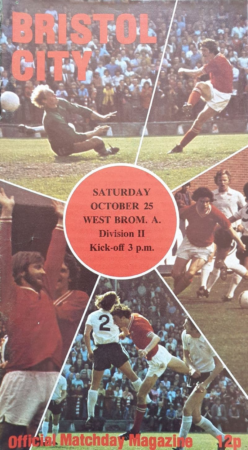 Bristol City v WBA, Div 2 (1975 Oct 25th)