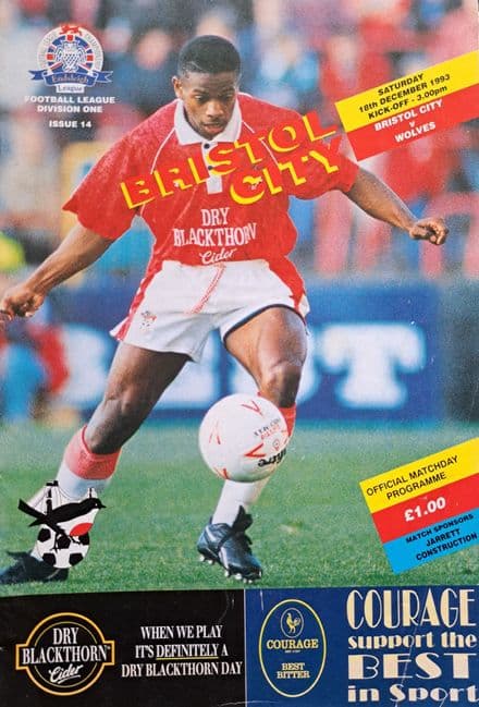 Bristol City v Wolves, Div 1 (1993, Dec 18th)