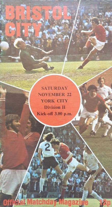 Bristol City v York City, Div 2 (1975 Nov 22nd)