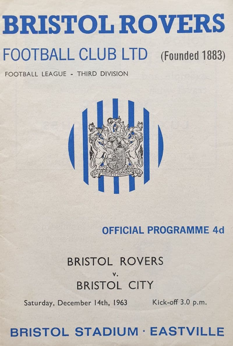 Bristol Rovers v Bristol City, Div 3 (1963, Dec 14th)