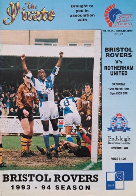 Bristol Rovers v Rotherham United, Div 2 (1994, Mar 12th)