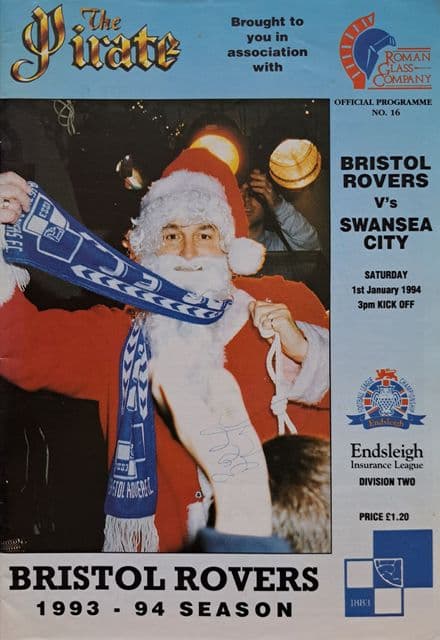Bristol Rovers v Swansea City, Div 2 (1994, Jan 1st)
