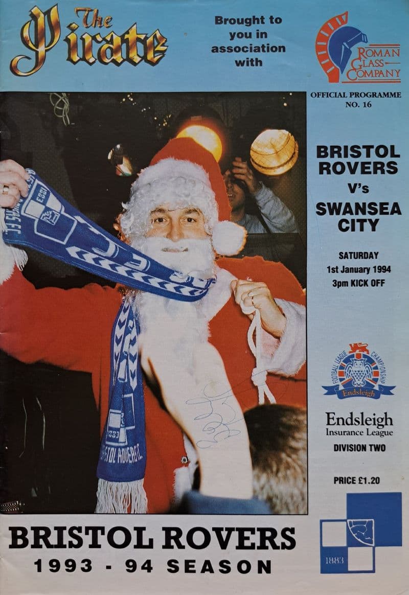 Bristol Rovers v Swansea City, Div 2 (1994, Jan 1st)
