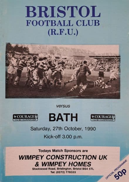 Bristol v Bath (1990, Oct 27th)
