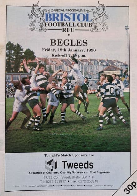 Bristol v Begles (1990, Jan 19th)