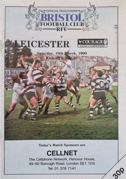 Bristol v Leicester (1990, Mar 10th)