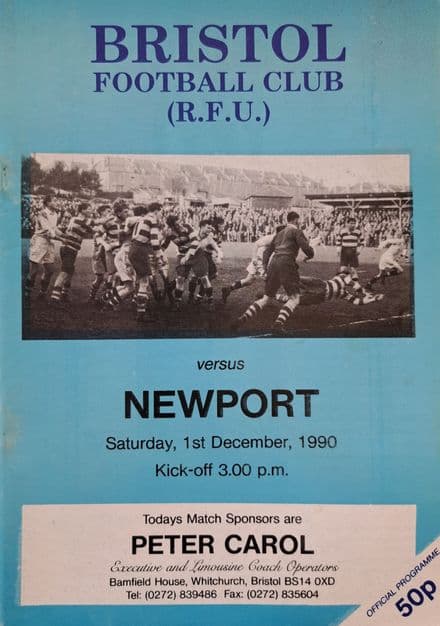 Bristol v Newport (1990, Dec 1st)