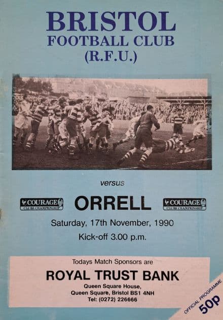 Bristol v Orrell (1990, Nov 17th)