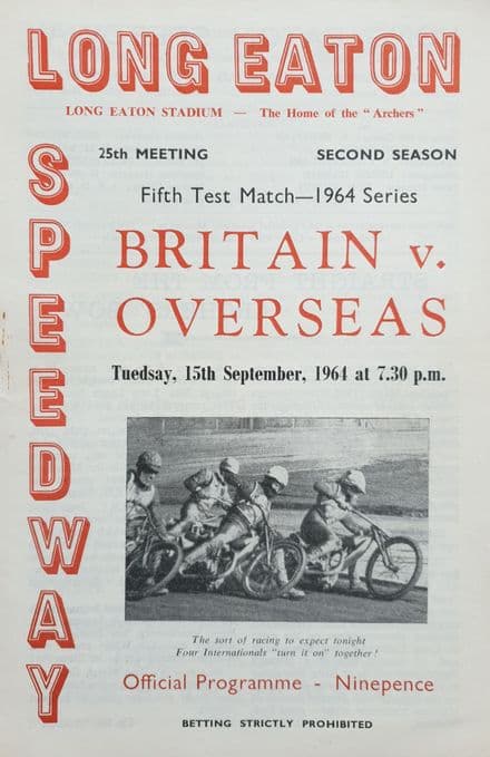Britain v Overseas (1964, Sep 15)