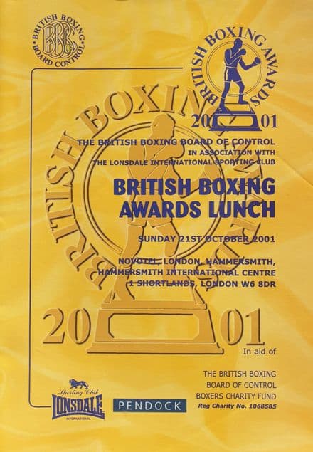 British Boxing Awards (2001, Oct 21st)