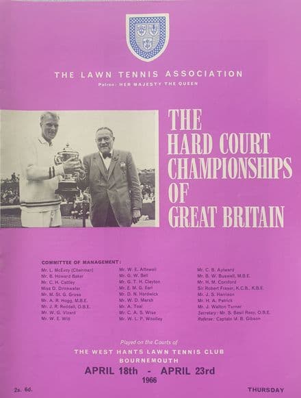 British Hard Court Championships (1966, Apr 18th-23rd) Thur