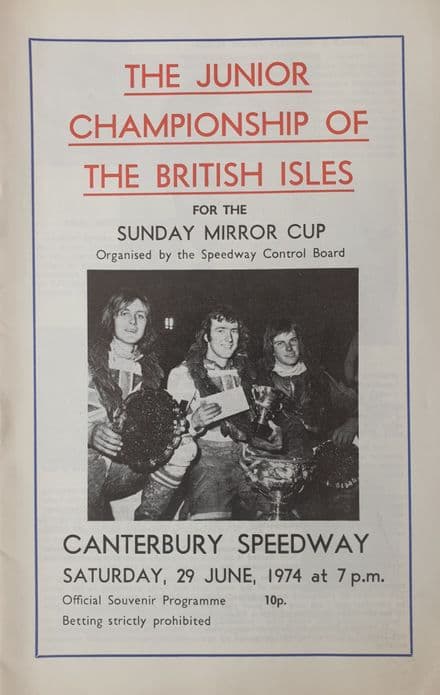 British Junior Championship (1974, Jun 29th)