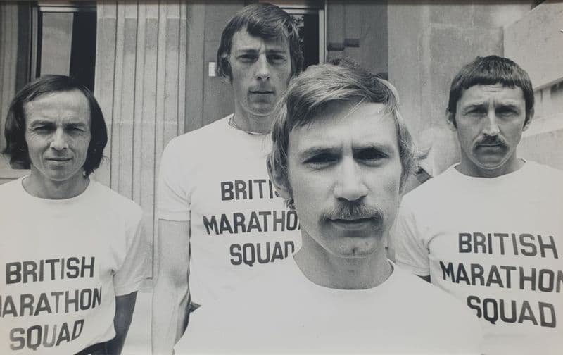 British Marathon Squad Black and White Photo
