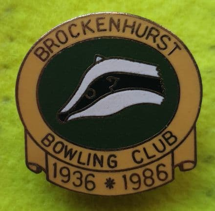 Brockenhurst Bowling Club Anniversary Enamel Pin Badge