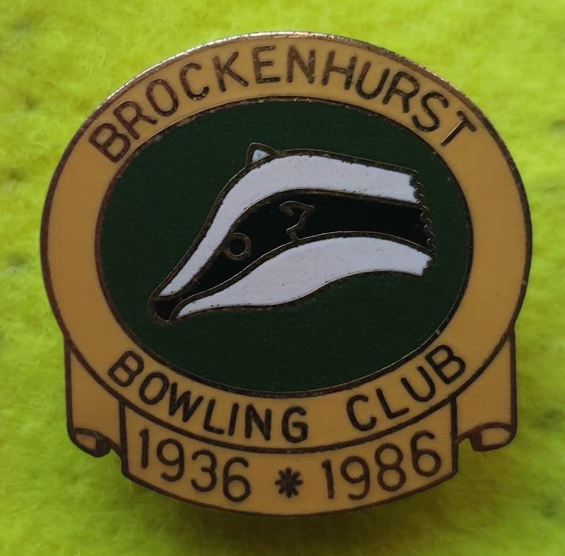 Brockenhurst Bowling Club Anniversary Enamel Pin Badge