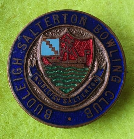 Budleigh Salterton (Vaughton's) Bowling Club Enamel Pin Badge