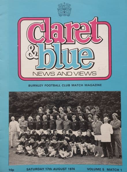 Burnley v Wolves, Div 1 (1974, Aug 17th)