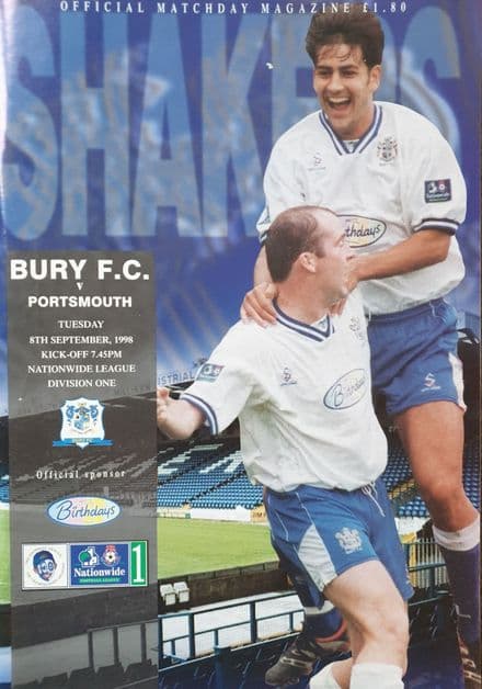 Bury v Portsmouth, Div 1 (1998, Sep 8th)