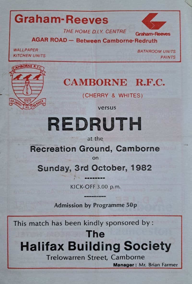 Camborne v Redruth (1982, Oct 3rd)