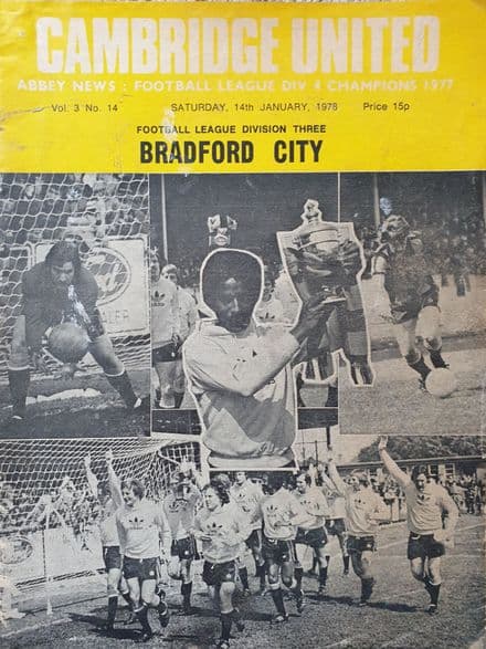 Cambridge United v Bradford City, Div 3 (1978, Jan 14th)