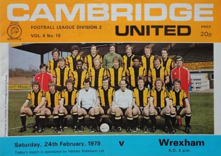 Cambridge United v Wrexham, Div 2 (1979, Feb 24th)