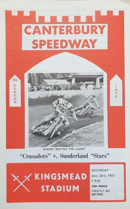 Canterbury v Sunderland (1973, Jun 23rd)