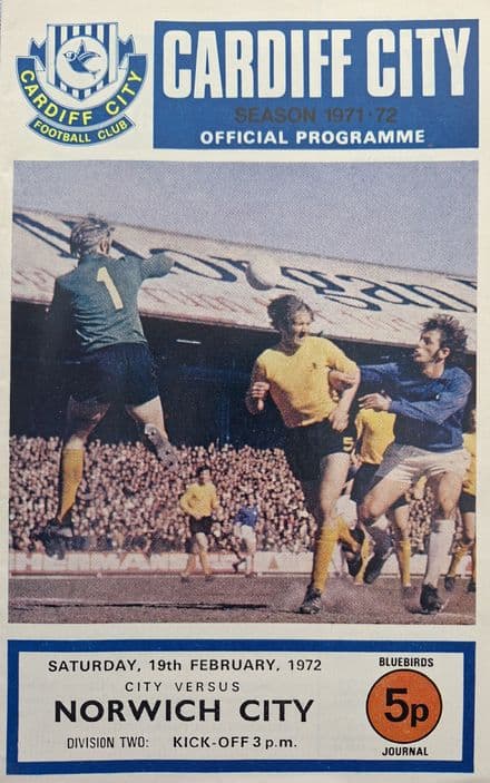 Cardiff v Norwich City, Div 2 (1972, Feb 19th)