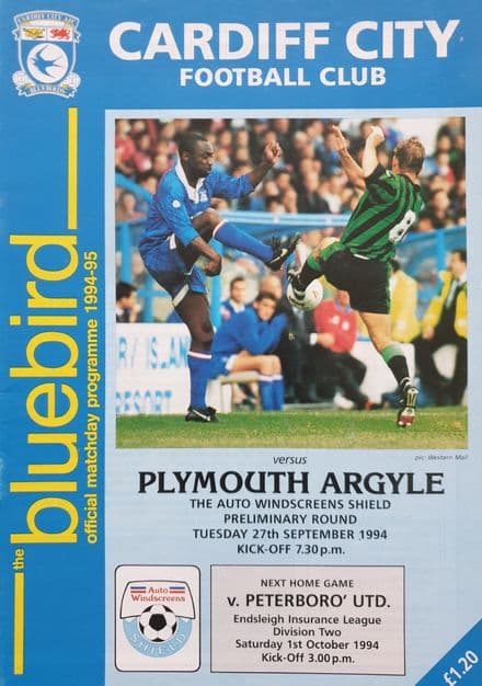 Cardiff v Plymouth, Auto Windscreens Shield (1994, Sep 27th)