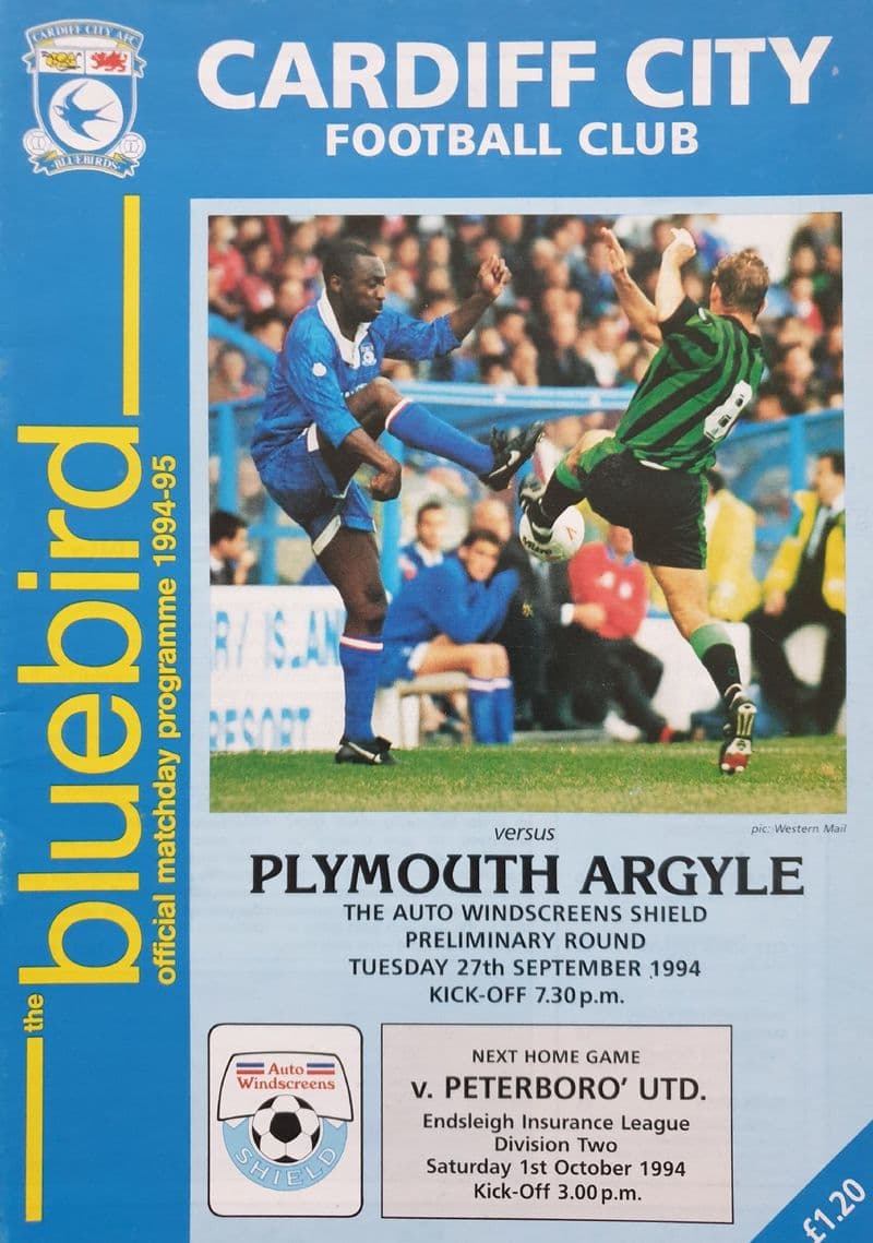 Cardiff v Plymouth, Auto Windscreens Shield (1994, Sep 27th)
