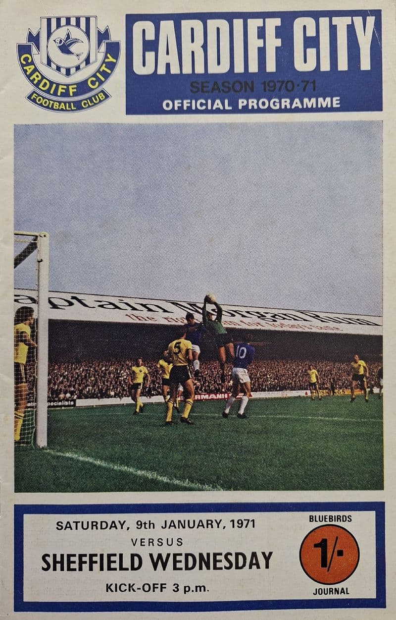Cardiff v Sheffield Wednesday, Div 2 (1971, Jan 9th)