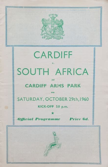 Cardiff v South Africa (1960, Oct 29th)