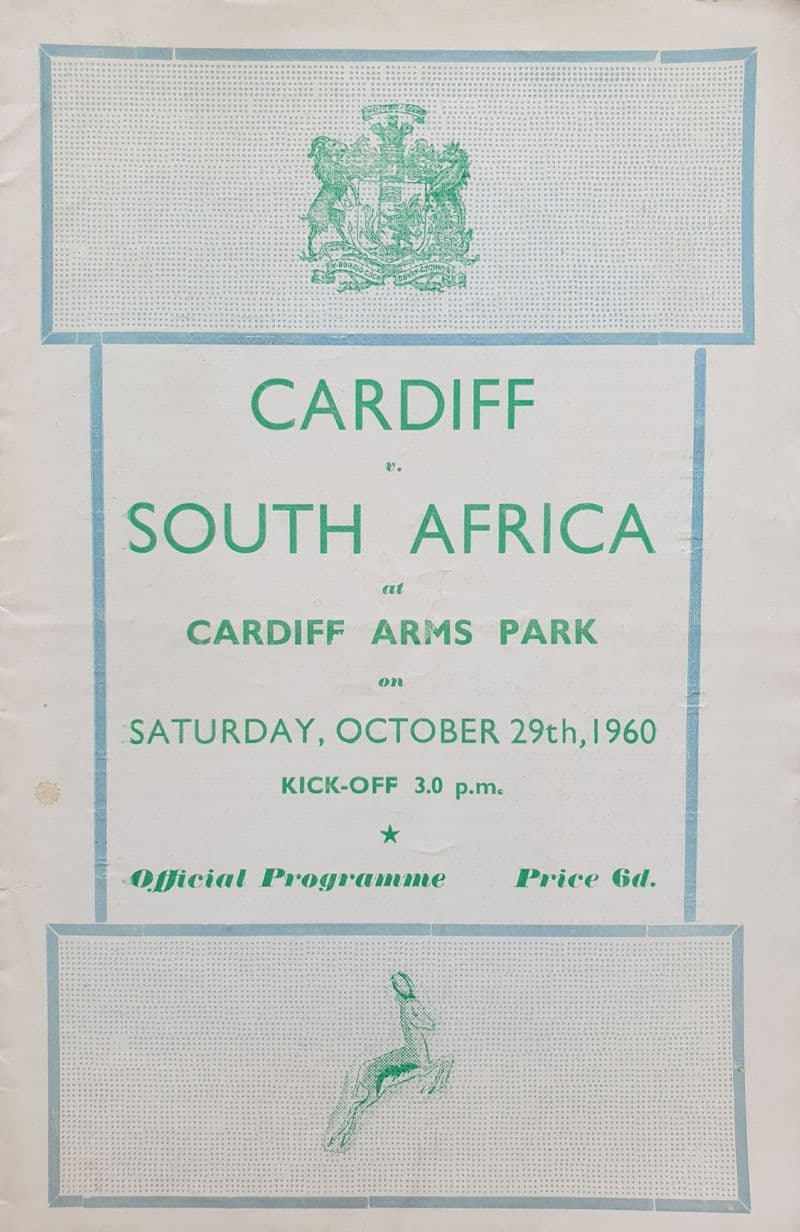 Cardiff v South Africa (1960, Oct 29th)