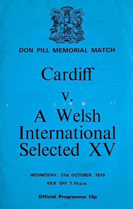 Cardiff v Welsh International Selected XV (1979, Oct 31st)
