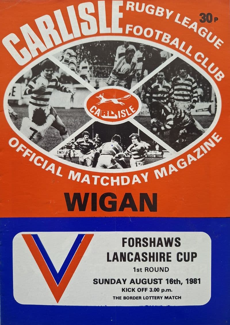 Carlisle v Wigan, Lancs Cup Rnd 1 (1981, Aug 16th)