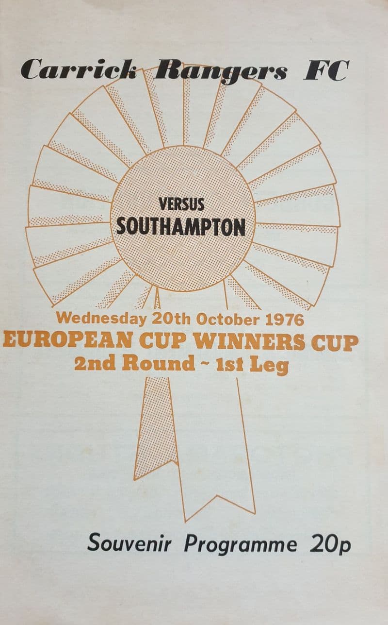 Carrick Rangers v Southampton, CW Cup (1976, Oct 20th)