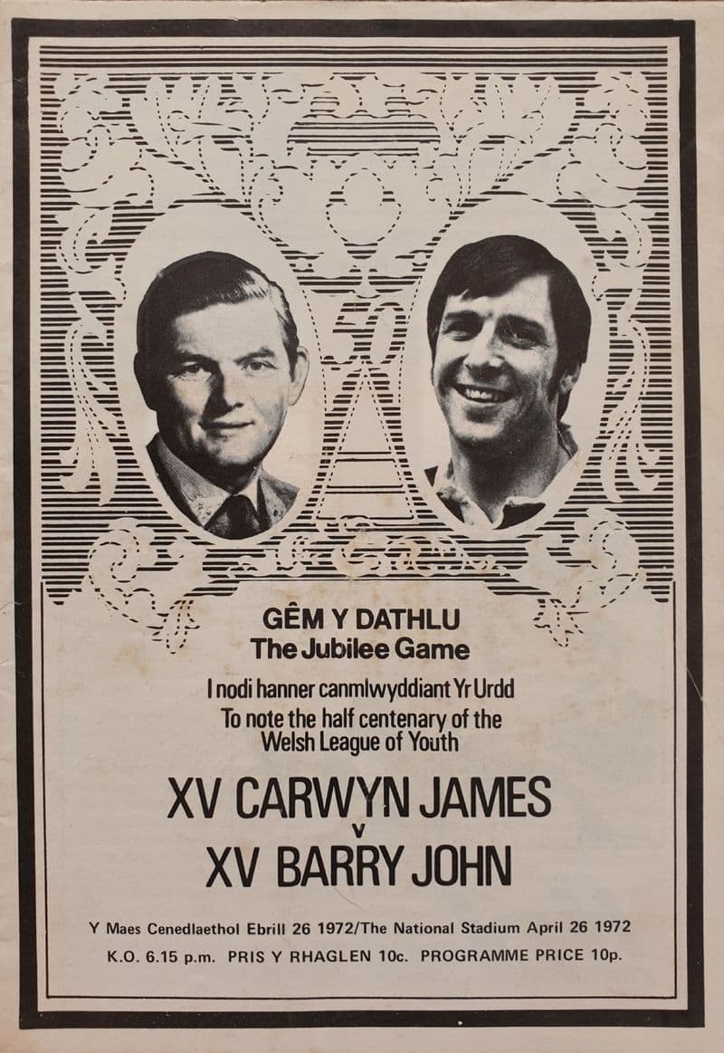 Carwyn James XV v Barry John XV (1972, Apr 26th)