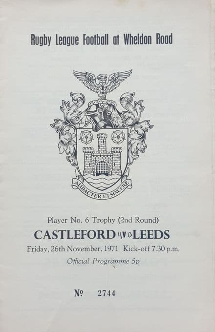 Castleford v Leeds (1971, Nov 26th)