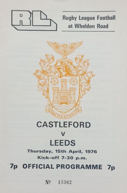 Castleford v Leeds (1976, Apr 15th)