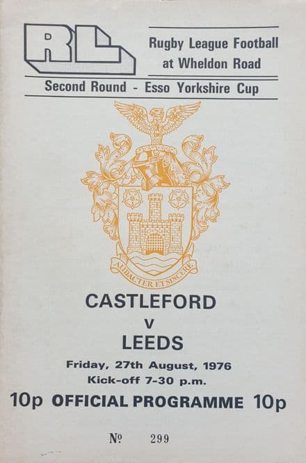 Castleford v Leeds (1976, Aug 27th)