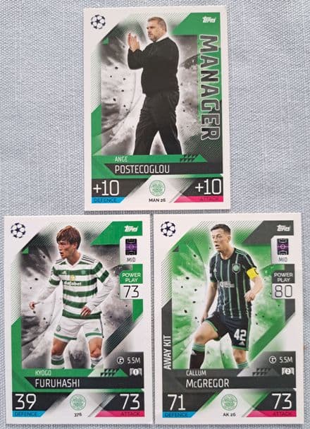Celtic, Match Attax Cards x 3 (2022-23)