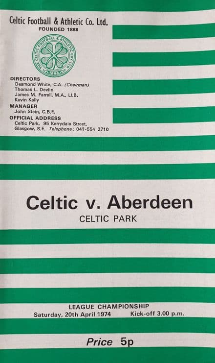 Celtic v Aberdeen (1974, Apr 20th)
