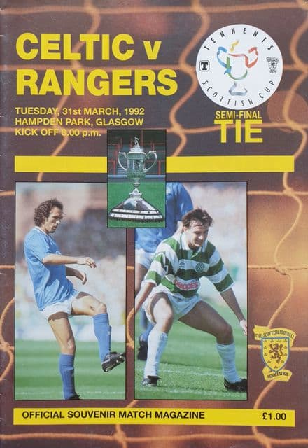 Celtic v Rangers, Scottish Cup SF (1992, 31st Mar)