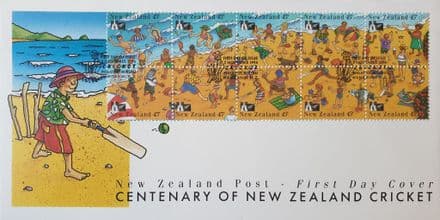 Centenary of New Zealand Cricket FDC (1994)