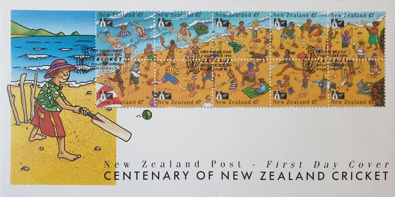 Centenary of New Zealand Cricket FDC (1994)