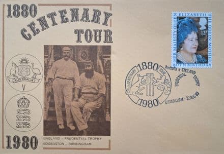 Centenary Tour 1980 Australia v England (Prudential Trophy, Edgbaston) FDC