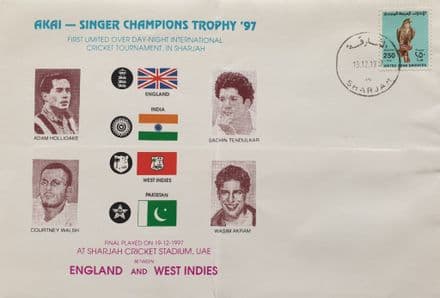 Champions Trophy F FDC (1997, Dec 19th) England v West Indies