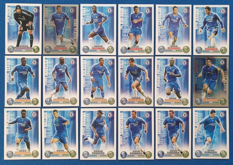 Chelsea, Match Attax Cards x 18 (2007-08)