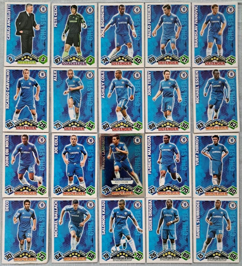 Chelsea, Match Attax Cards x 20 (2009-10)