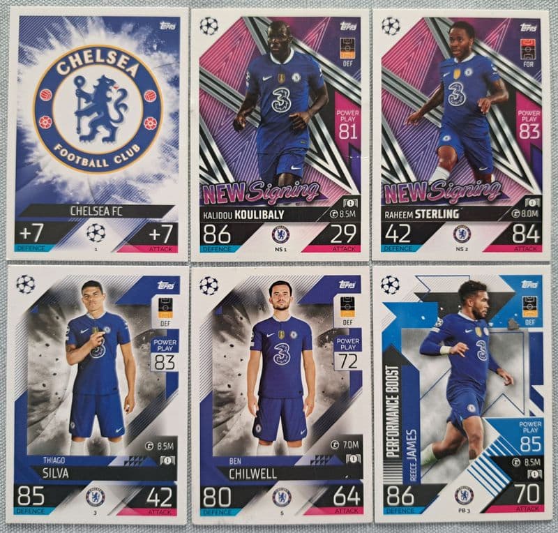 Chelsea, Match Attax Cards x 6 (2022-23)