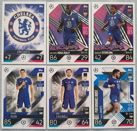 Chelsea, Match Attax Cards x 6 (2022-23)